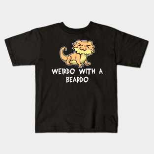 Lizard Weirdo With A Beardo bearded dragon gift Kids T-Shirt